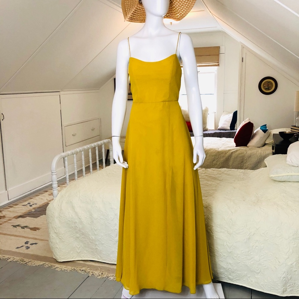 Jenny Yoo Long Bridesmaid Dress yellow Kiara